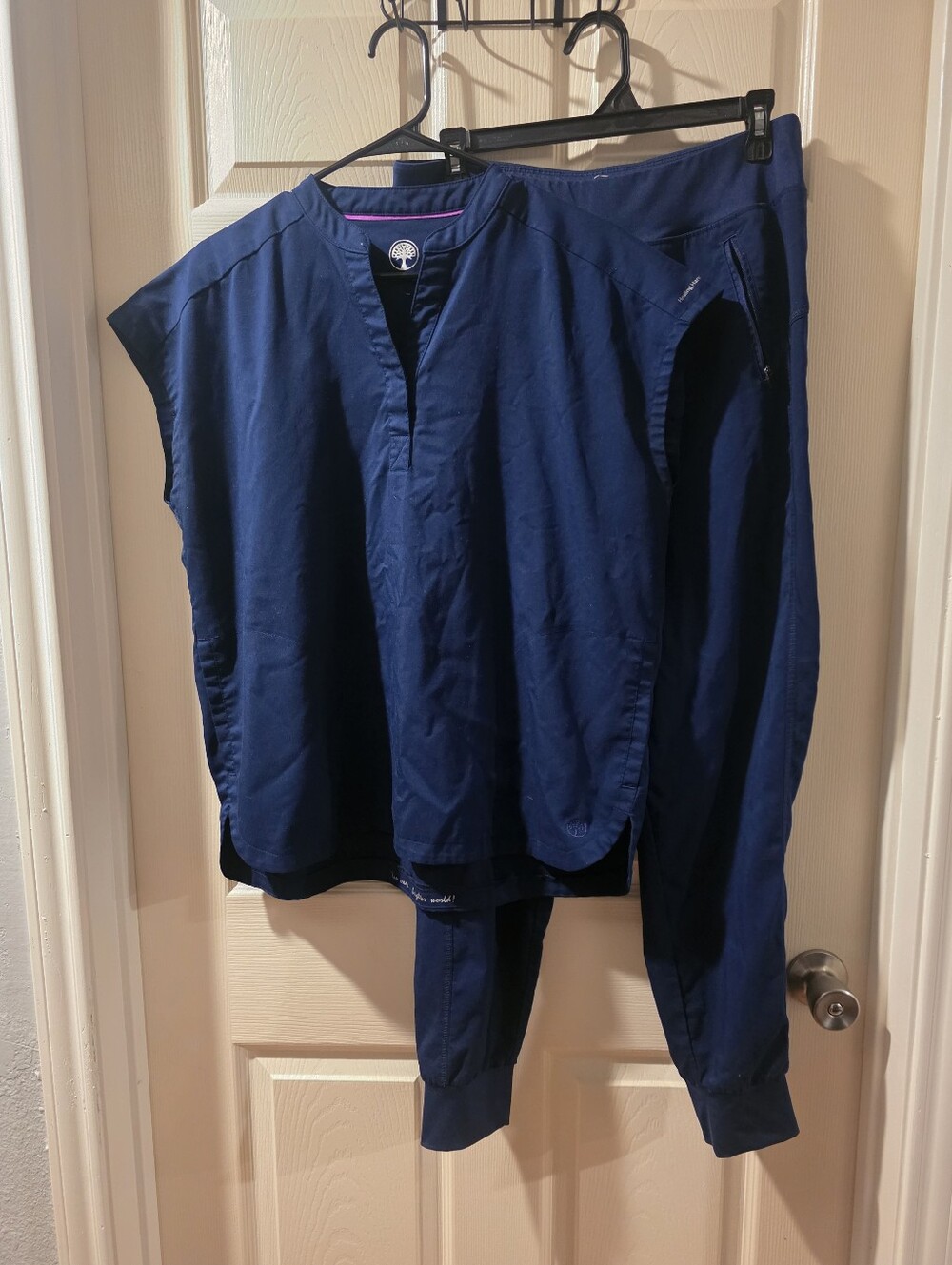 healing hands Navy Track Joggers and Top Set Both Size Medium